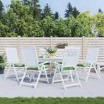 vidaXL Stoelkussens 6 st bladpatroon 40x40x7 cm stof, Huis en Inrichting, Woonaccessoires | Kussens, Verzenden, Nieuw, Groen