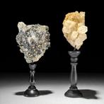 Geen reserveprijs - Prachtig paar pyriet en kristalkwarts -