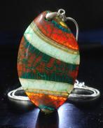 Amazone Zeer Mooi Banded Dragon Veins Agate Pendant 925