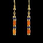 Oude Egypte, late periode Oorbellen met Lapis Lazuli en