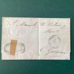 Mexico 1863 - 8 Reales gehalveerd op brief ondertekend door, Gestempeld
