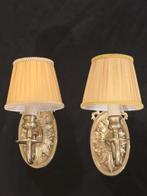 Wandkandelaar (2) - Verguld brons - Gouden bronzen appliques