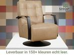 Leren draaifauteuil Mind - Kenia Taupe (taupe/bruin) -, Nieuw, Ophalen of Verzenden, 50 tot 75 cm, Industrieel, Modern