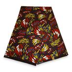 Afrikaanse print stof - Rode Feathers - 100% katoen, Ophalen of Verzenden, Nieuw