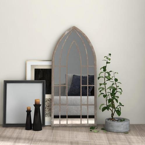 vidaXL Spiegel 100x45 cm ijzer zandkleurig, Huis en Inrichting, Woonaccessoires | Spiegels, Nieuw, Verzenden