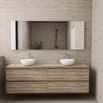 ACTIE BWS Badmeubel | Paris | Canyon Oak | 160 cm | met, Ophalen of Verzenden, Nieuw, Bad