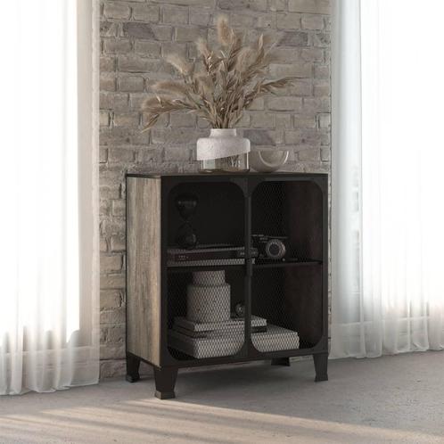 vidaXL Opbergkast 72x36x82 cm metaal en MDF grijs, Huis en Inrichting, Kasten | Overige, Nieuw, Verzenden