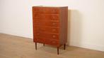 Vintage Deense ladekast | Teak | 6 lades | 104 cm, Huis en Inrichting, Kasten | Ladekasten, Ophalen of Verzenden, Nieuw