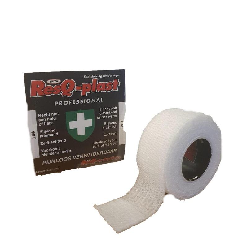 Witte ResQ-plast 25mm Zelfhechtende pleisters water en vet r, Sieraden, Tassen en Uiterlijk, Uiterlijk | Lichaamsverzorging, Verzenden