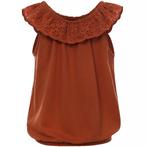 Top broiderie (pecan), Kinderen en Baby's, Kinderkleding | Maat 104, Nieuw, Meisje, Looxs, Shirt of Longsleeve