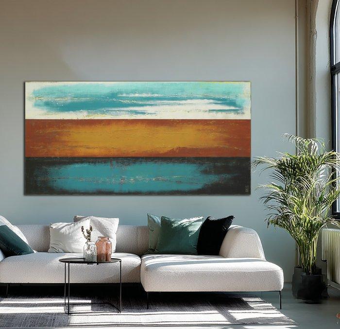 Ronald Hunter - Three lined landscape XL, Antiek en Kunst, Kunst | Schilderijen | Modern