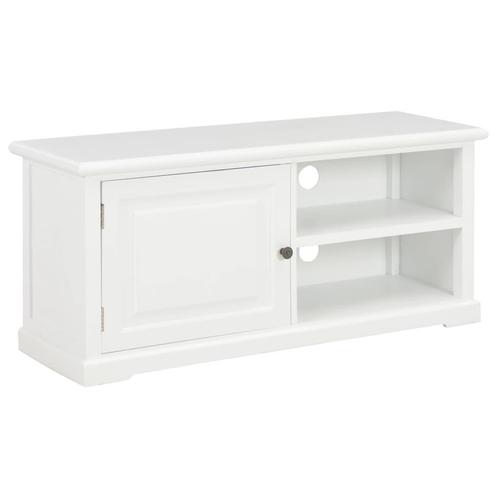 vidaXL Tv-meubel 90x30x40 cm hout wit, Huis en Inrichting, Kasten | Televisiemeubels, 25 tot 50 cm, Nieuw, Overige houtsoorten