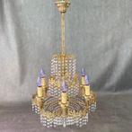 Plafondlamp - Kristal, Messing, Italiaans ontwerp uit de