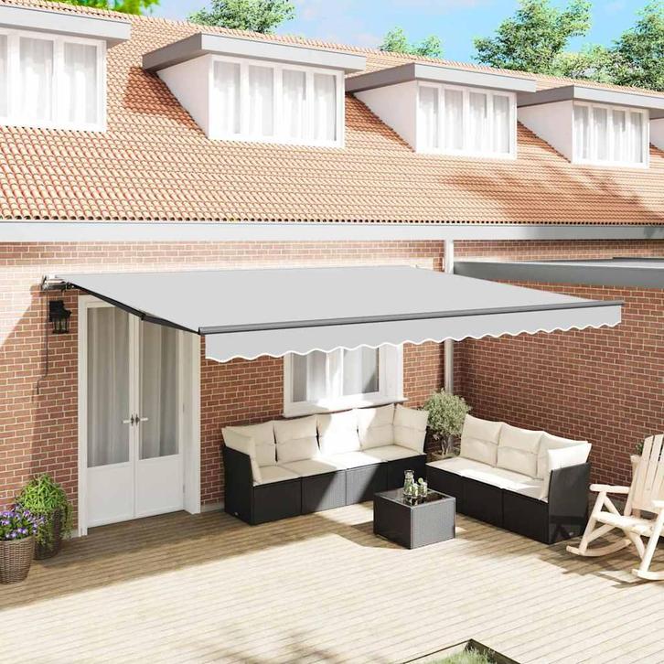 vidaXL Markies Antraciet 4 × 3 m Metaal, Tuin en Terras, Zonneschermen, Nieuw, Verzenden