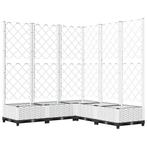 Plantenbak Latwerk 120x120cm Wit | Retourdeal 59%, Kunststof, 100 cm of meer, Vierkant, Nieuw