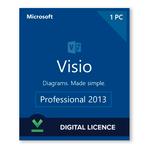 Microsoft Visio 2013 Professional Directe Levering, Nieuw