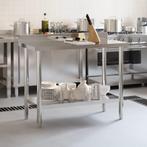 Keukenwerktafel met spatscherm 110x55x93 cm roestvrij staal, Huis en Inrichting, Nieuw, Verzenden