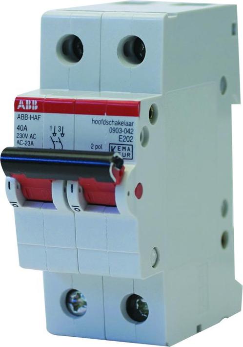 ABB Hoofdschakelaar | 2-polig, 40A | 0903-042, Doe-het-zelf en Verbouw, Elektra en Kabels, Nieuw, Ophalen of Verzenden