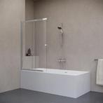Badwand 100x150cm 2 delige schuifdeur 5mm Nano glas chroom, Verzenden, Nieuw