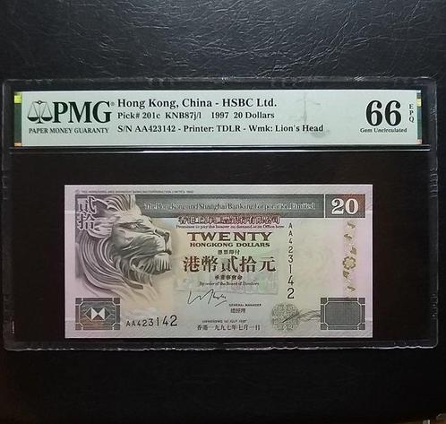 Hongkong. - 20 and 50 Dollars - 1997 - Pick 201c and 202c, Postzegels en Munten, Munten | Nederland