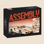 Off-Road Auto met Pull-Back Mechanisme Houten DIY Modelbouw, Hobby en Vrije tijd, Modelbouw | Overige, Verzenden, Nieuw