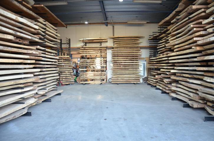 Boomstamtafel - Boomstam tafel - 500 bladen OP VOORRAAD, Huis en Inrichting, Tafels | Eettafels, Nieuw, Eikenhout, Teakhout, Overige houtsoorten