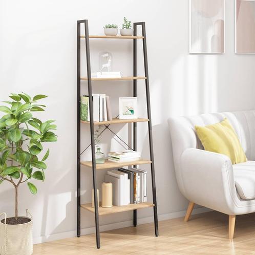 vidaXL Opbergmeubel met 5 lagen 56x35x174 cm lichtbruin en, Huis en Inrichting, Kasten | Boekenkasten, 25 tot 50 cm, Nieuw, Overige houtsoorten
