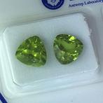 Zonder Minimumprijs - 2 pcs Groen Olivijn - 4.61 ct -, Sieraden, Tassen en Uiterlijk, Edelstenen, Nieuw