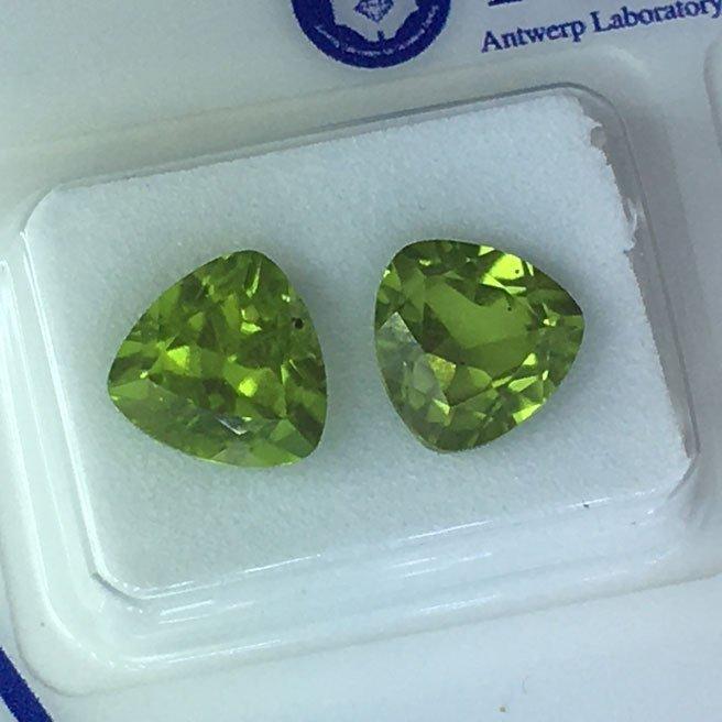 Zonder Minimumprijs - 2 pcs Groen Olivijn - 4.61 ct -, Sieraden, Tassen en Uiterlijk, Edelstenen