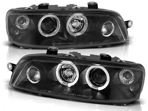 Koplampen Fiat Punto 99-03 Angel Eyes zwart, Auto-onderdelen, Overige Auto-onderdelen, Ophalen of Verzenden