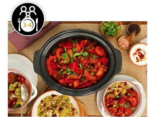 CrockPot Slow Cooker beigewit Klapdeksel Digital 3,5L, Huis en Inrichting, Woonaccessoires | Overige, Zo goed als nieuw, Verzenden