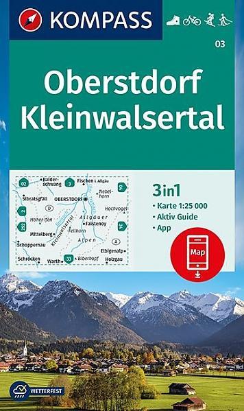 Wandelkaart 03 Oberstdorf, Kleinwalsertal Kompass, Boeken, Atlassen en Landkaarten, Nieuw, Verzenden