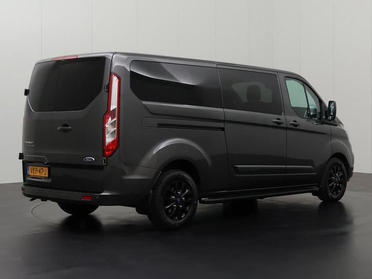 Ford Transit Custom Dubbel cabine L2 H1 2021 Diesel, Auto's, Ford, Dealer onderhouden, Te koop, Zwart, Automaat, Financial lease