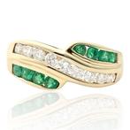 Ring - 14 karaat Geel goud - 0.85ct. tw. Diamant, Nieuw