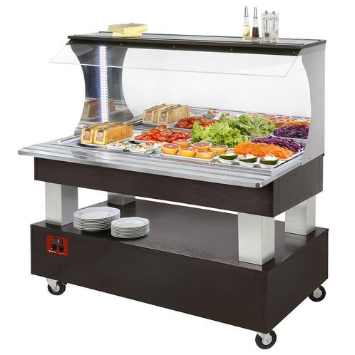 Diamond Gekoeld Buffet | Hout/RVS | 4x 1/1 GN | +2°c/+10°c |, Witgoed en Apparatuur, Koelkasten en IJskasten, Ophalen of Verzenden