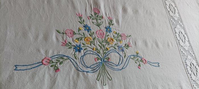 Prachtige sprei of handdoek, uit de babylijn, met mooie, Antiek en Kunst, Antiek | Kleden en Textiel