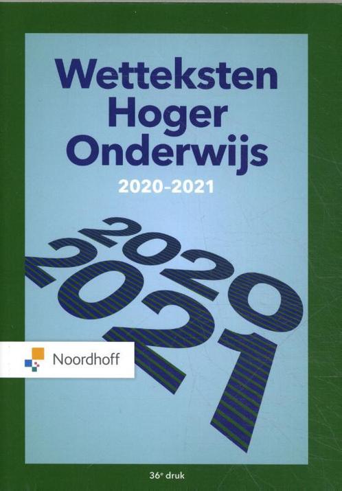 Wetteksten Hoger Onderwijs 2020-2021 9789001593285 raad, Boeken, Wetenschap, Gelezen, Verzenden