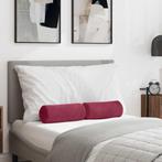 vidaXL Bolster Kussens 2 stuks Wijnrood Ø 15 x 40 cm, Huis en Inrichting, Woonaccessoires | Kussens, Verzenden, Nieuw