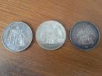 Frankrijk. 50 Francs 1974/1978 Hercule (lot de 3 monnaies en