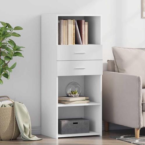 vidaXL buffetkast 50x42,5x124 cm bewerkt hout wit, Huis en Inrichting, Kasten | Buffetkasten, 25 tot 50 cm, Nieuw, Overige houtsoorten