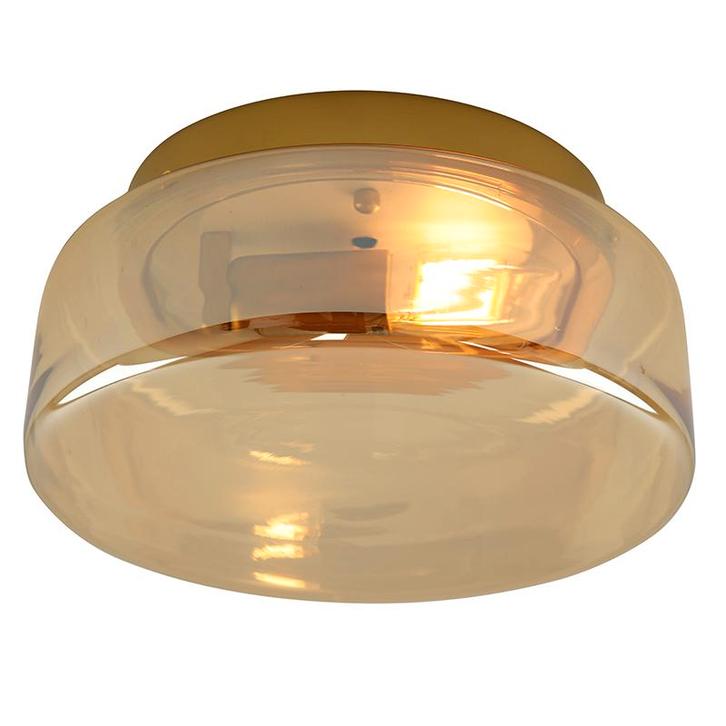 Design plafonnière amber, Byron, Huis en Inrichting, Lampen | Plafondlampen, Nieuw, Glas, Ophalen of Verzenden
