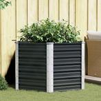 vidaXL Plantenbak verhoogd 129x129x77cm gegalvaniseerd staal, Tuin en Terras, Bloembakken en Plantenbakken, 100 cm of meer, Verzenden