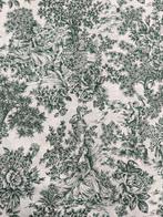 EXCLUSIEVE TOILE DE JOUY-PATROON KATOENSTOF, GROENE KLEUR -, Antiek en Kunst