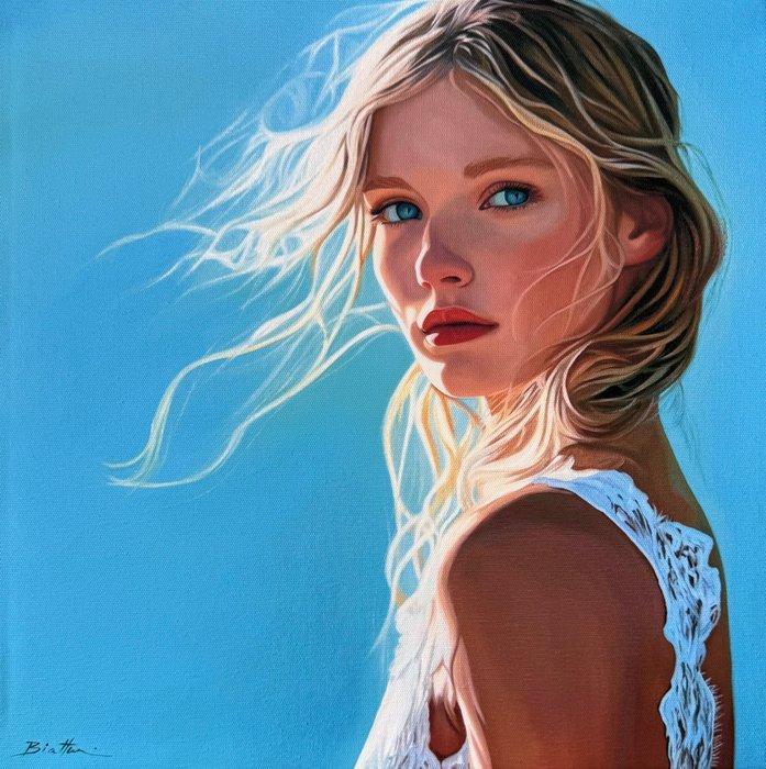 Biatturi Irina - Le regard, Antiek en Kunst, Kunst | Designobjecten