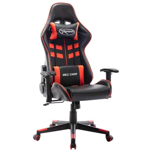 vidaXL Gamestoel kunstleer zwart en rood, Huis en Inrichting, Bureaustoelen, Rood, Nieuw, Verzenden