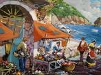 Ernesto Rispoli (1948) - Mercatino a Capri, Antiek en Kunst