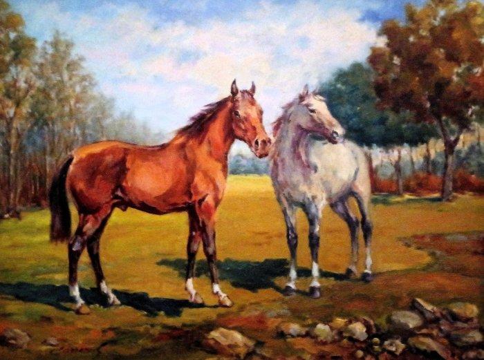 Rafael Carreras (1933-?) - Pura sangre, Antiek en Kunst, Kunst | Schilderijen | Klassiek