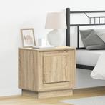 vidaXL Nachtkastje met LEDs 44x34,5x45 cm sonoma, Huis en Inrichting, Slaapkamer | Nachtkastjes, Verzenden, Nieuw, Hout