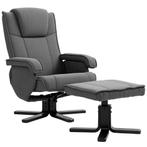 Schommelstoel - Relaxfauteuil - Draaibaar - Grijs, Huis en Inrichting, Fauteuils, Ophalen of Verzenden, Nieuw, Stof, Modern