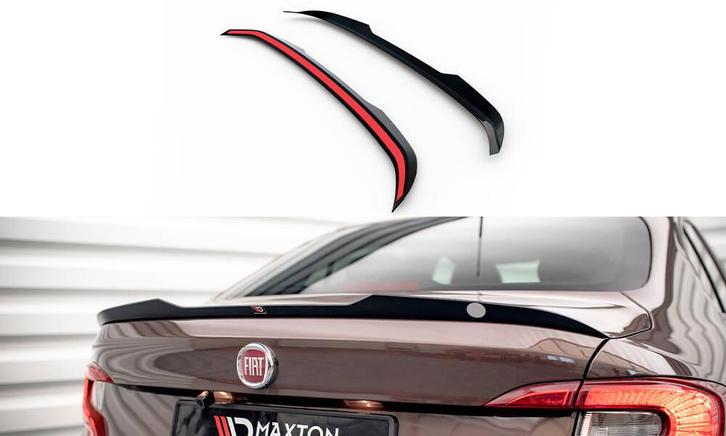 Spoiler Fiat Tipo S Sedan Maxton Glans Zwart, Auto-onderdelen, Carrosserie en Plaatwerk, Ophalen of Verzenden